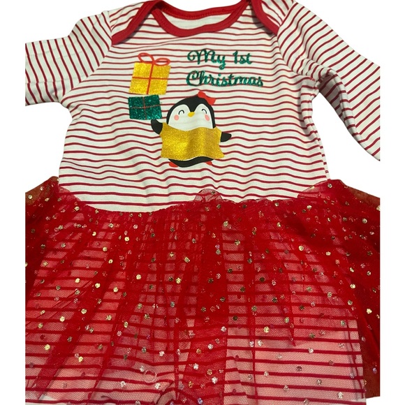 Wanderling “My 1st Christmas” Infant Red Color Bodysuit - Girls - 6-9 Months - Picture 8 of 10